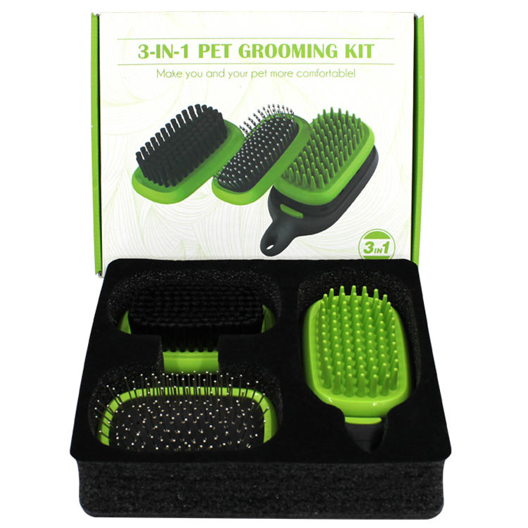 3-in-1 Pet Grooming Brush: The Ultimate Grooming Tool for Cats & Dogs