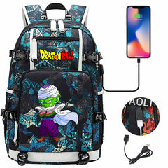 Dragon Ball Z Backpack Goku SchoolBag with USB Charging Port