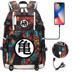 Dragon Ball Z Backpack Goku SchoolBag with USB Charging Port