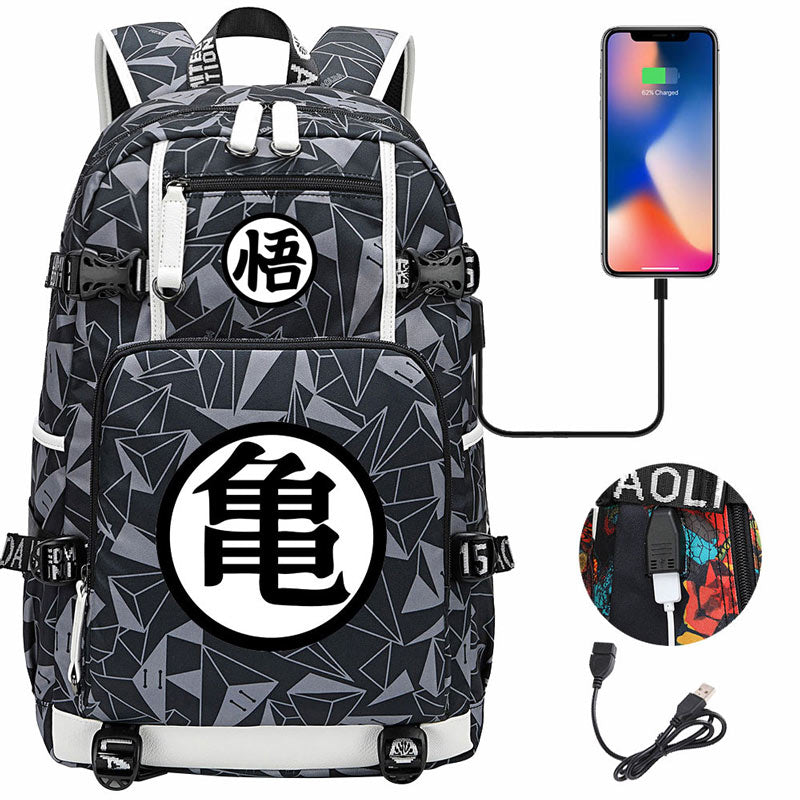 Dragon Ball Z Backpack Goku SchoolBag with USB Charging Port