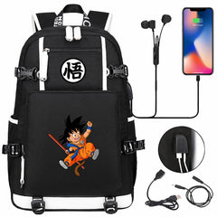 Dragon Ball Z Backpack Goku SchoolBag with USB Charging Port