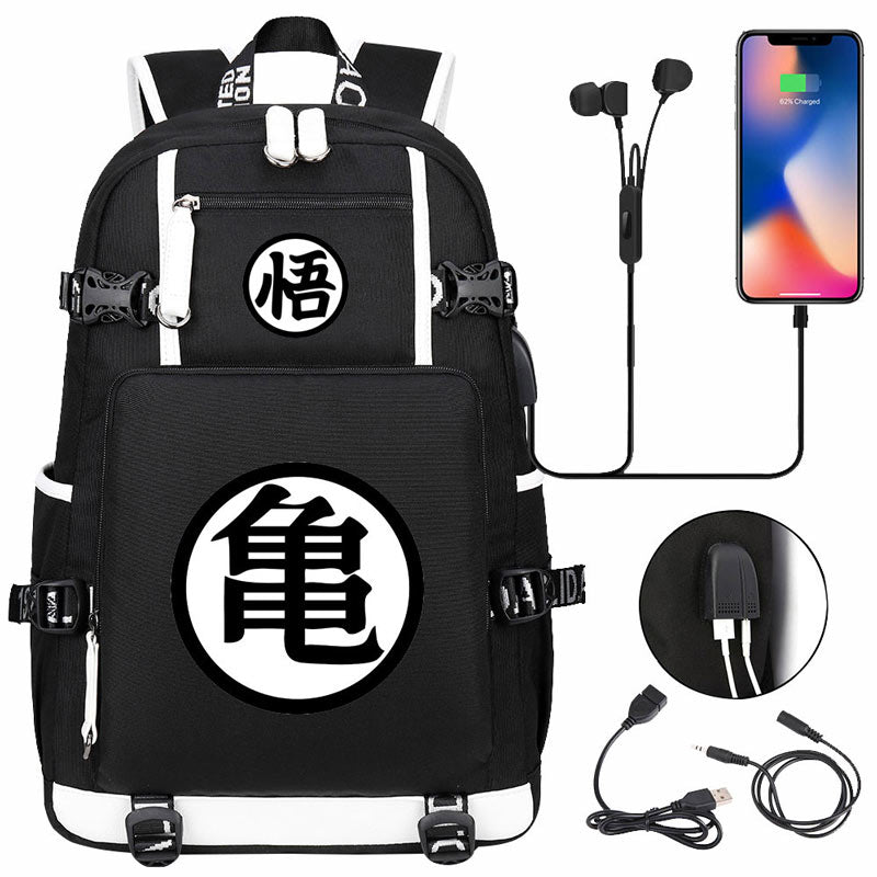 Dragon Ball Z Backpack Goku SchoolBag with USB Charging Port