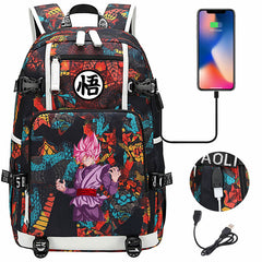 Dragon Ball Z Backpack Goku SchoolBag with USB Charging Port