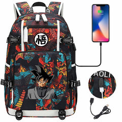 Dragon Ball Z Backpack Goku SchoolBag with USB Charging Port