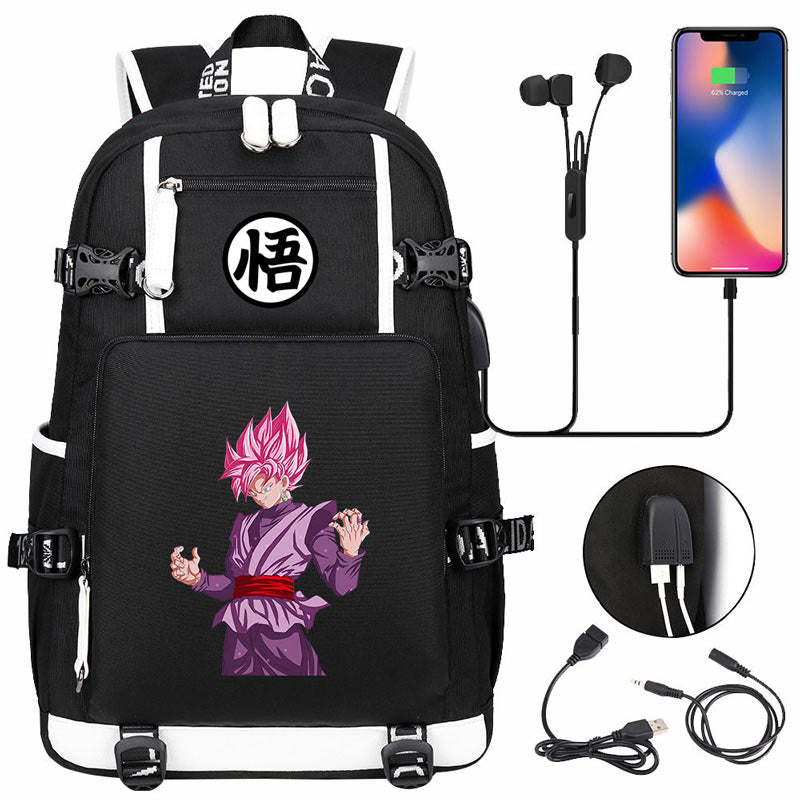 Dragon Ball Z Backpack Goku SchoolBag with USB Charging Port