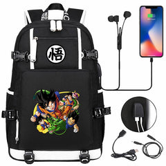 Dragon Ball Z Backpack Goku SchoolBag with USB Charging Port