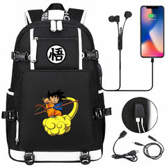 Dragon Ball Z Backpack Goku SchoolBag with USB Charging Port