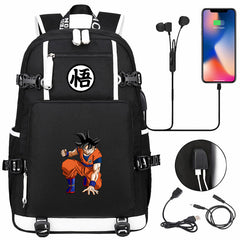 Dragon Ball Z Backpack Goku SchoolBag with USB Charging Port