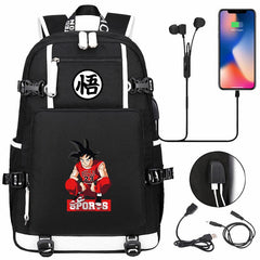 Dragon Ball Z Backpack Goku SchoolBag with USB Charging Port