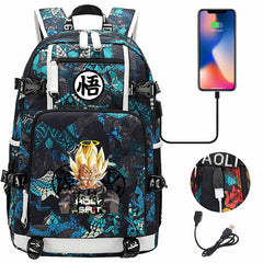 Dragon Ball Z Backpack Goku SchoolBag with USB Charging Port