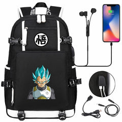 Dragon Ball Z Backpack Goku SchoolBag with USB Charging Port