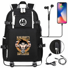 Dragon Ball Z Backpack Goku SchoolBag with USB Charging Port