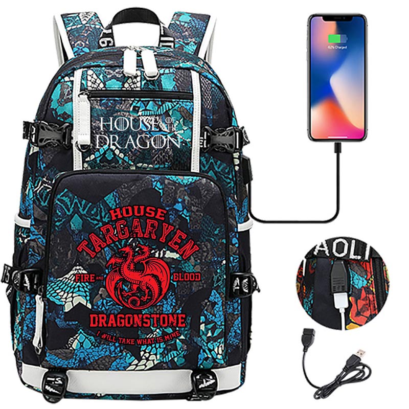 Game of Thrones Backpack with USB Charging Port