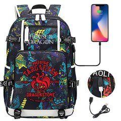 Game of Thrones Backpack with USB Charging Port