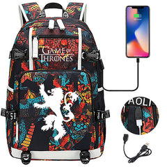 Game of Thrones Backpack with USB Charging Port