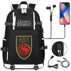 Game of Thrones Backpack with USB Charging Port