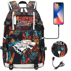 Game of Thrones Backpack with USB Charging Port