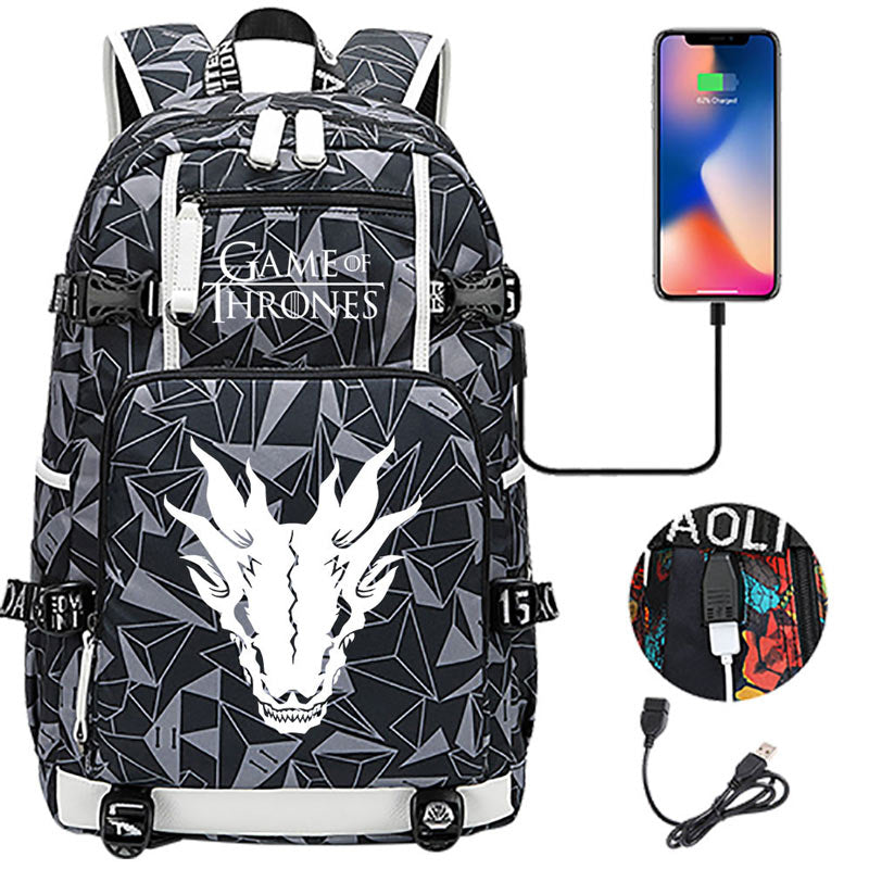 Game of Thrones Backpack with USB Charging Port