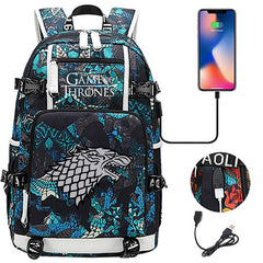 Game of Thrones Backpack with USB Charging Port