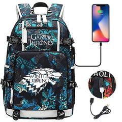 Game of Thrones Backpack with USB Charging Port