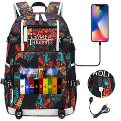 Game of Thrones Backpack with USB Charging Port