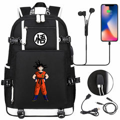 Dragon Ball Z Backpack Goku SchoolBag with USB Charging Port