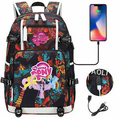 My Little Pony SchoolBag Backpack with USB Charging Port