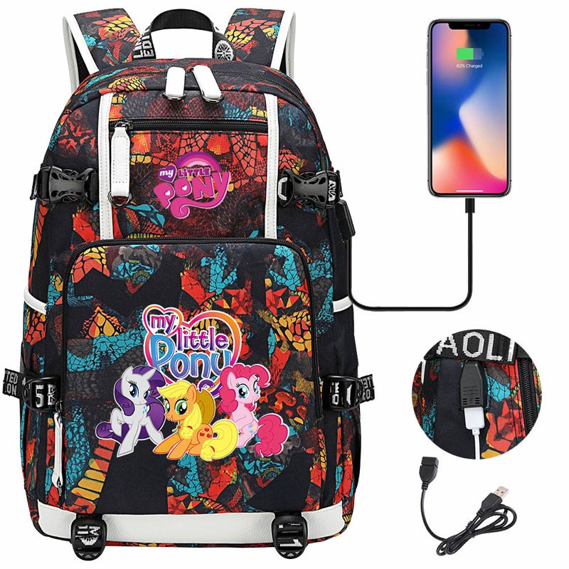 My Little Pony SchoolBag Backpack with USB Charging Port