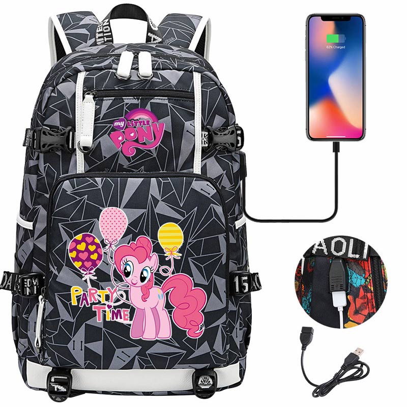 My Little Pony SchoolBag Backpack with USB Charging Port