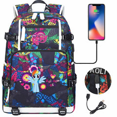 My Little Pony SchoolBag Backpack with USB Charging Port