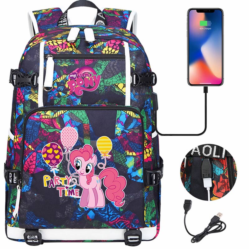 My Little Pony SchoolBag Backpack with USB Charging Port