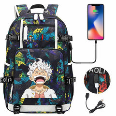 One Piece Travel Backpack One Piece SchoolBag with USB Charging Port