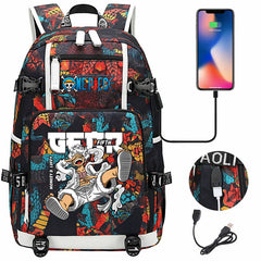 One Piece Travel Backpack One Piece SchoolBag with USB Charging Port