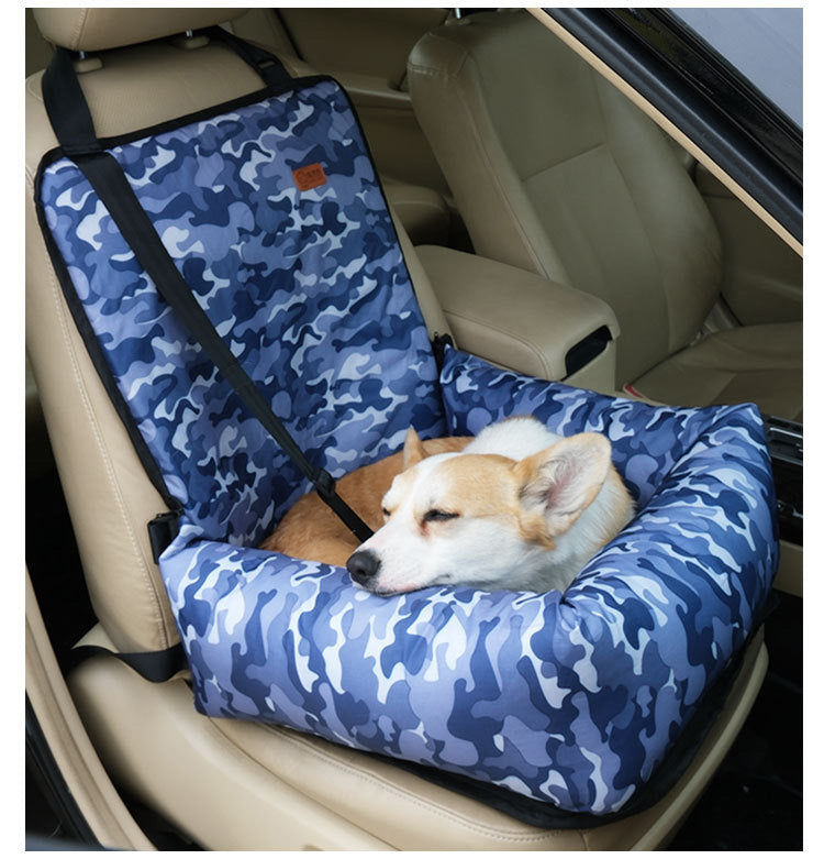 Dog Car Seat for with Belt Soft Pet Travel Bed for Front & Back Seats-Removable Washable