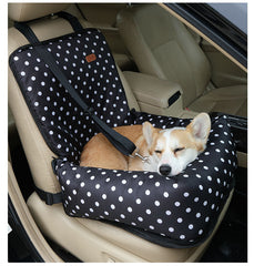 Dog Car Seat for with Belt Soft Pet Travel Bed for Front & Back Seats-Removable Washable