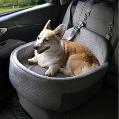 Dog Car Seat for with Belt Soft Pet Travel Bed for Front & Back Seats-Removable Washable