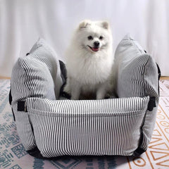 Dog Car Seat Soft Pet Travel Bed for Back Seats-Removable Washable