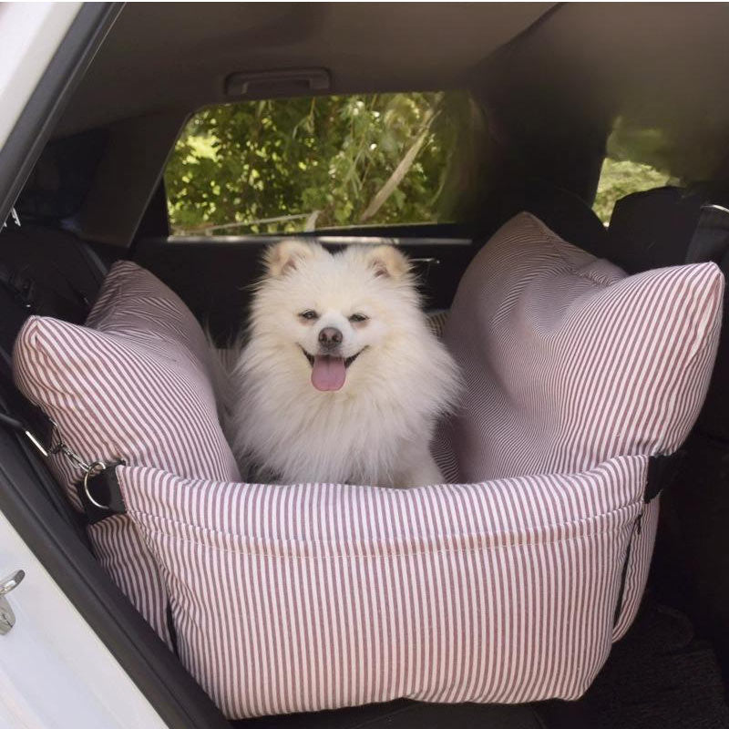 Dog Car Seat Soft Pet Travel Bed for Back Seats-Removable Washable