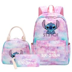 Stitch Schoolbag Backpack Lunch Bag Pencil Case 3pcs Set for Students