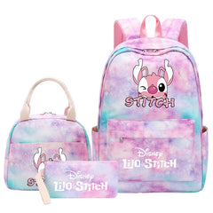 Stitch Schoolbag Backpack Lunch Bag Pencil Case 3pcs Set for Students