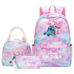 Stitch Schoolbag Backpack Lunch Bag Pencil Case 3pcs Set for Students