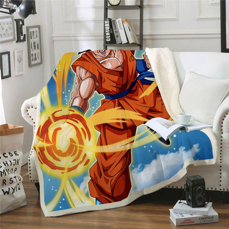 Dragon Ball Print Fleece Blanket | Plush Throw Fleece Blanket | Girls Boys