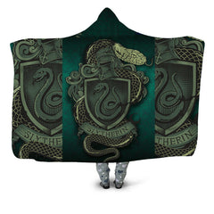 Harry Potter slytherin Hooded Blanket