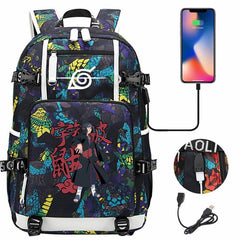 Naruto Backpack Travel Backpack Naruto School Bag with USB Charging Port