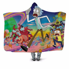 Rick And Morty Hooded Blanket