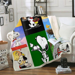 Snoopy Fleece Throw Blanket 