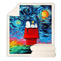 Snoopy Throw Blanket Anime Blanket for Adult Kids