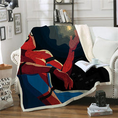 SpiderMan Throw Blanket Spiderman Fleece Blanket for Adult kids