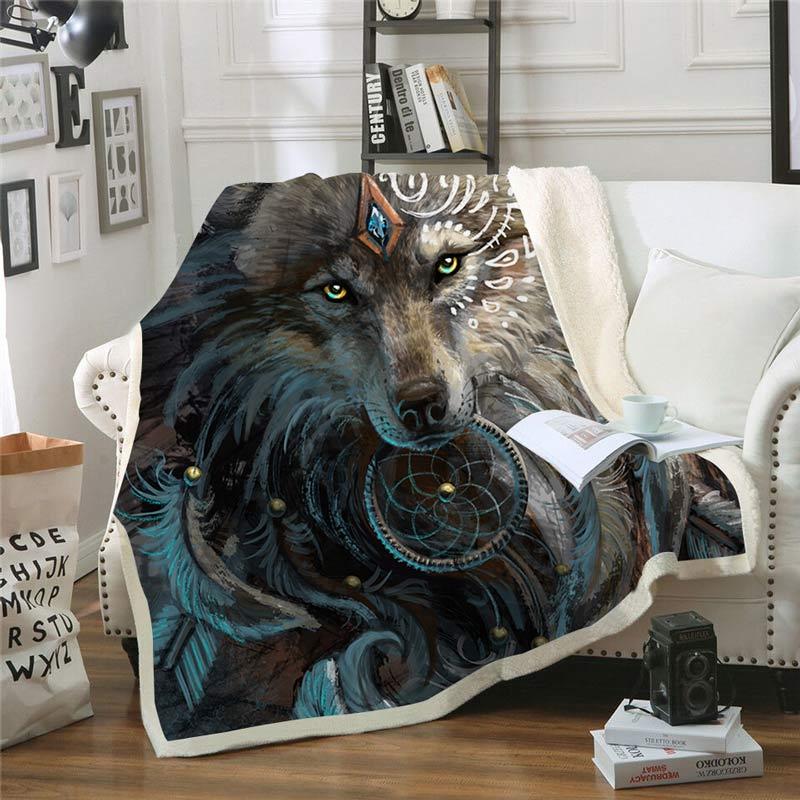 Wolf Throw Blanket