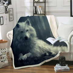 Wolf Throw Blanket